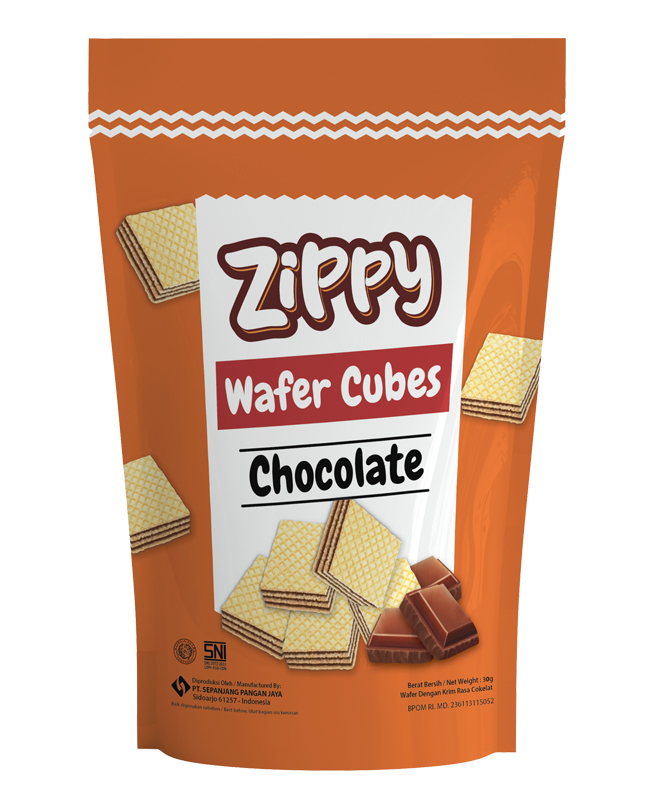 ZIPPY WAFER COKLAT ISI 30 BKS